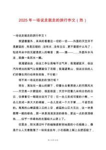 2025年一場(chǎng)說(shuō)走就走的旅行作文（熱）
