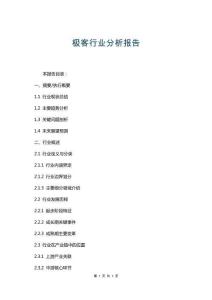 極客行業(yè)分析報告