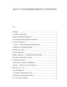 2025年立式高負荷線繞電阻器項目可行性研究報告