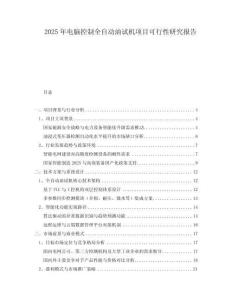 2025年電腦控制全自動油試機項目可行性研究報告
