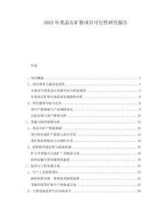 2025年重晶石礦粉項(xiàng)目可行性研究報(bào)告