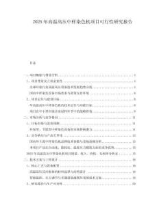 2025年高溫高壓中樣染色機項目可行性研究報告