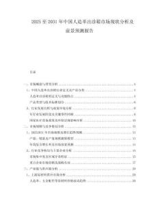 2025至2031年中國(guó)人造革出診箱市場(chǎng)現(xiàn)狀分析及前景預(yù)測(cè)報(bào)告