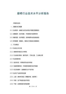 熔噴行業(yè)技術(shù)水平分析報(bào)告