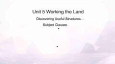 人教版高中英語選擇性必修第一冊UNIT 5 WORKING THE LAND SectionⅠ Reading and thinking課件