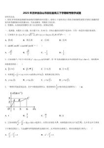 2025年吉林省白山市抚松县高三下学期联考数学试题含解析