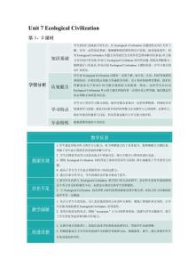 新實(shí)用英語(yǔ)綜合教程(第二冊(cè)) Unit 7  Ecological Civilization 教案附件