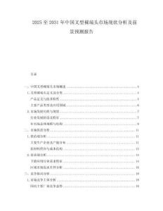 2025至2031年中國(guó)叉型裸端頭市場(chǎng)現(xiàn)狀分析及前景預(yù)測(cè)報(bào)告