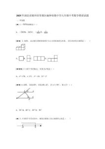 2025年湖北省隨州市曾都區(qū)編鐘初級中學(xué)九年級中考數(shù)學(xué)模擬試題