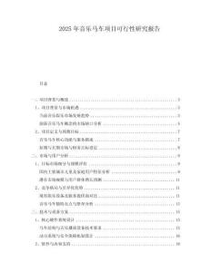 2025年音樂馬車項(xiàng)目可行性研究報(bào)告
