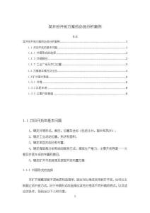 某井田開拓方案的必選分析案例2100字