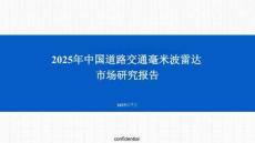 2025年中國道路交通毫米波雷達市場研究報告