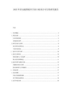 2025年多功能墨輪印字封口機項目可行性研究報告