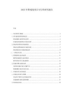 2025年警戒線項目可行性研究報告