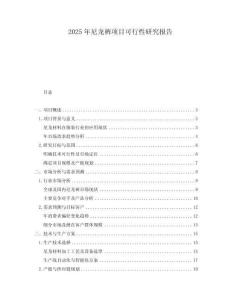 2025年尼龍褲項目可行性研究報告