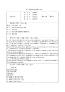 護(hù)理學(xué)導(dǎo)論模塊三教案