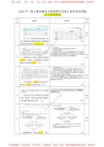 25年一建新教材變化對比