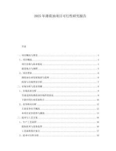 2025年薄荷油項目可行性研究報告
