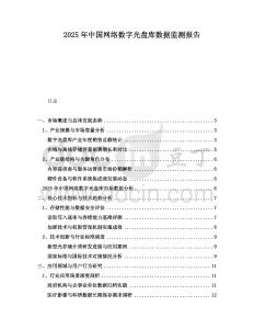 2025年中國網絡數字光盤庫數據監測報告