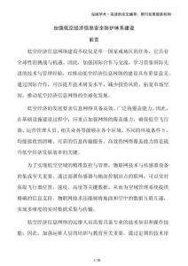 加強低空經濟信息安全防護體系建設