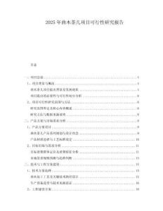 2025年曲木茶幾項(xiàng)目可行性研究報(bào)告