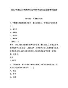 2025年嵩山少林武術(shù)職業(yè)學(xué)院單招職業(yè)技能考試題庫含答案詳解【實(shí)用】