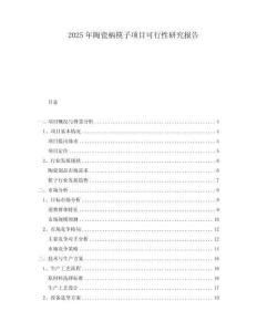 2025年陶瓷柄筷子項目可行性研究報告