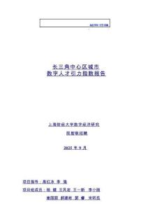 長三角中心區城市數字人才引力指數報告-智聯研究院-202509