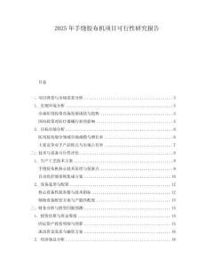 2025年手繞膠布機(jī)項(xiàng)目可行性研究報(bào)告