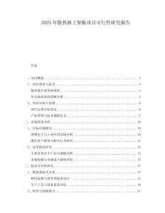 2025年散熱器上架板項目可行性研究報告