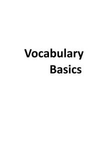 [分級詞匯系列教材][1]Vocabulary Basics