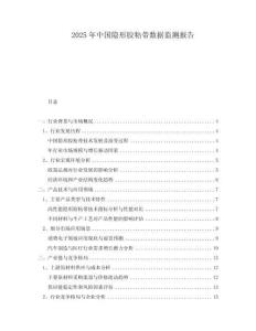 2025年中國隱形膠粘帶數據監測報告