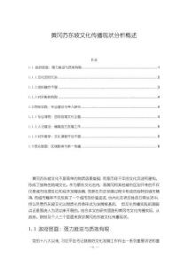 黃岡蘇東坡文化傳播現(xiàn)狀分析概述5500字