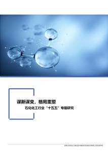 石化化工行業(yè)“十五五”專題研究：謀新謀變，格局重塑