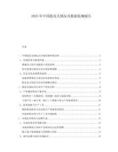 2025年中國提花毛絨玩具數據監(jiān)測報告