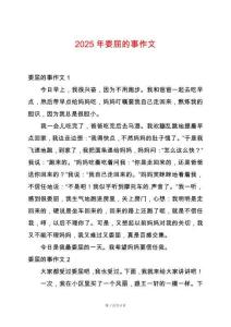2025年委屈的事作文