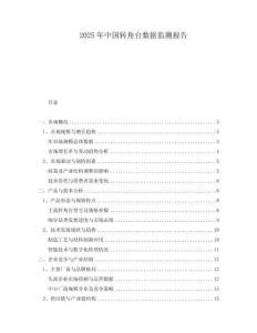 2025年中國轉(zhuǎn)角臺數(shù)據(jù)監(jiān)測報(bào)告