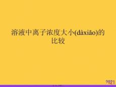 溶液中離子濃度大小的比較推選優(yōu)秀ppt