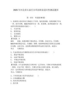 2025年河北省石家莊市單招職業(yè)適應(yīng)性測試題庫附答案詳解（預(yù)熱題）