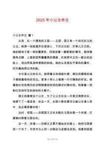 2025年小公主作文