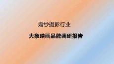婚紗攝影行業大象映畫品牌調研報告