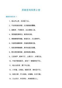 蘇軾名句實用2份