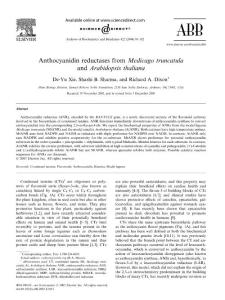 Anthocyanidin reductases from Medicago truncatula and Arabidopsis thaliana