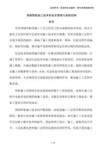 預(yù)制管樁施工技術(shù)的安全管理與風(fēng)險(xiǎn)控制