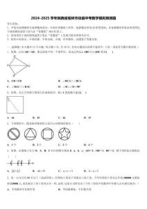 2024-2025學(xué)年陜西省榆林市佳縣中考數(shù)學(xué)模擬預(yù)測題含解析