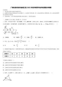 廣西壯族河池市金城江區(qū)2025年初中數(shù)學(xué)畢業(yè)考試模擬沖刺卷含解析