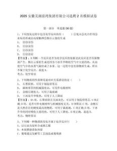 2025安徽蕪湖前灣集團(tuán)有限公司選聘2名模擬試卷及答案詳解（奪冠）