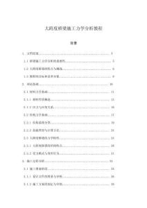 大跨度橋梁施工力學分析教程