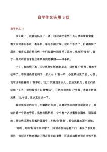 自學(xué)作文實(shí)用3份