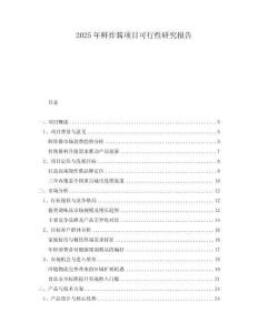 2025年鮮炸醬項目可行性研究報告